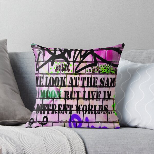 Item preview, Same Moon Different Worlds Colorful Graffiti  designed and sold by mwagie.