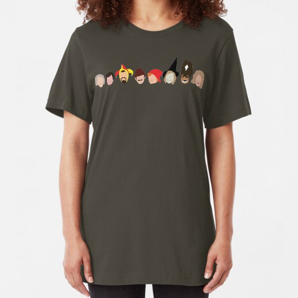 NDVH Rentaghost characters Slim Fit T-Shirt