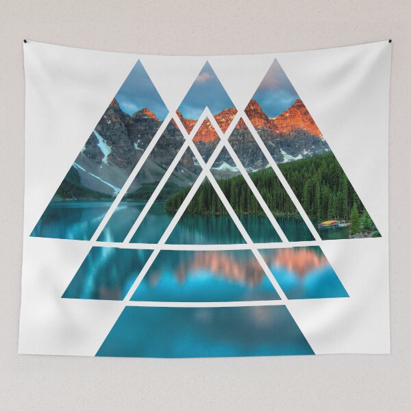 Item preview, Nature in abstract forms - mountains and lake designed and sold by DerNerd.