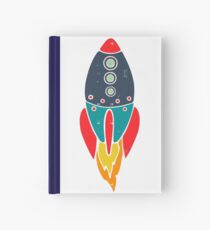 Space Rocket Hardcover Journal