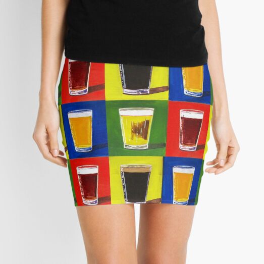 Andy Warhol Beer Pints Mini Skirt