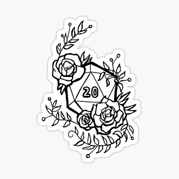 Aperçu de l'œuvre Floral d20 créée et vendue par Rachel Ross.