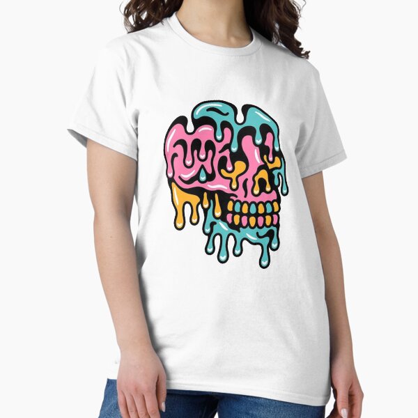 Item preview, Colourful Melting Skull designed and sold by Etchedclothing.