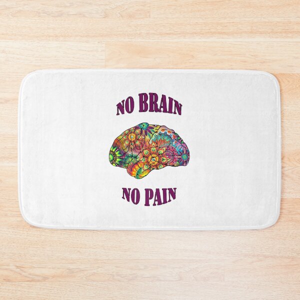 Item preview, No Brain - No Pain (purple text on white) designed and sold by ColorfulCortex.
