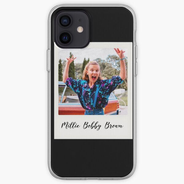 polaroïd brun millie bobby Coque souple iPhone