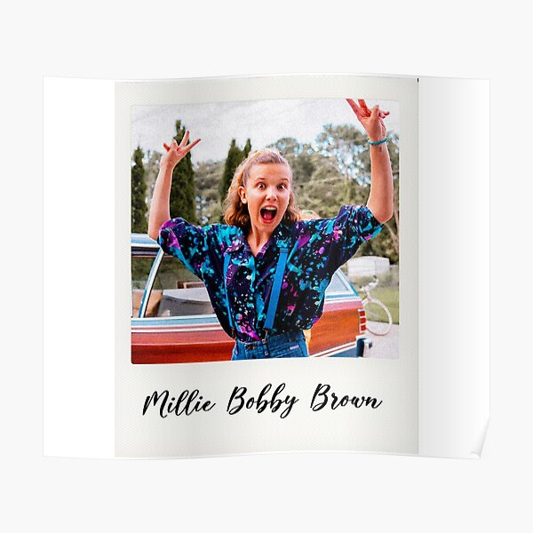 polaroïd brun millie bobby Poster