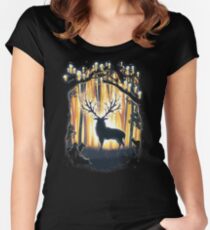 Deer God Master of the Forest Women's Fitted Scoop T-Shirt