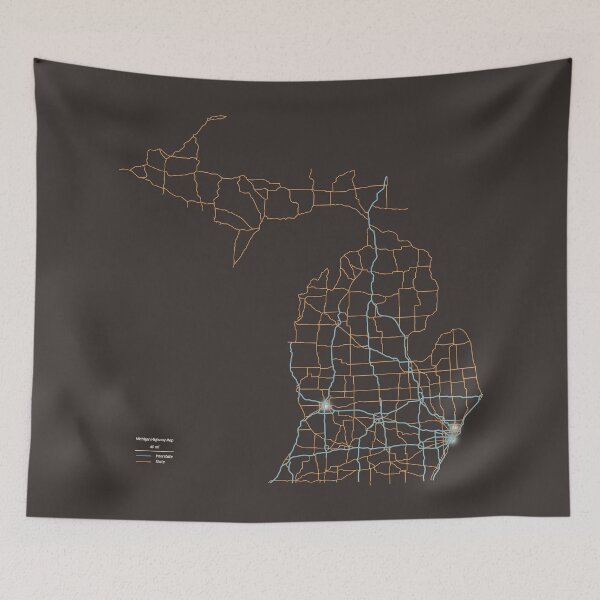 Item preview, Michigan Highways designed and sold by FinlayMcNevin.