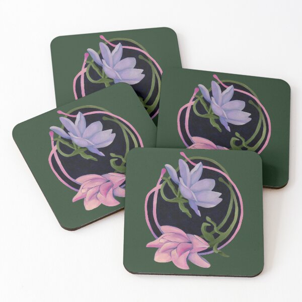 Item preview, Purple and pink magnolias designed and sold by KnowingWonder.