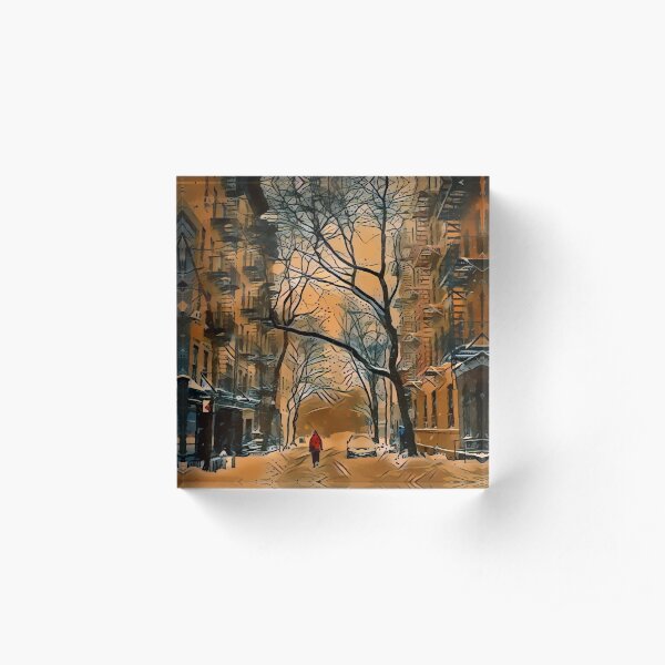 Amaretto Snow Day Acrylic Block