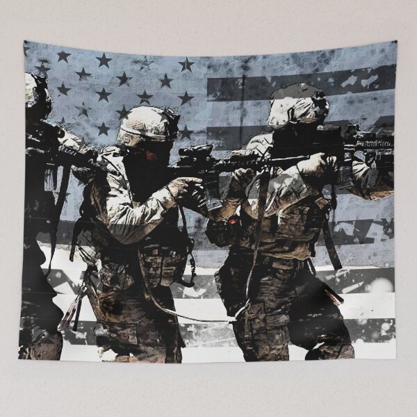 Item preview,  3 Soldiers & US Flag  designed and sold by Jared Davies.