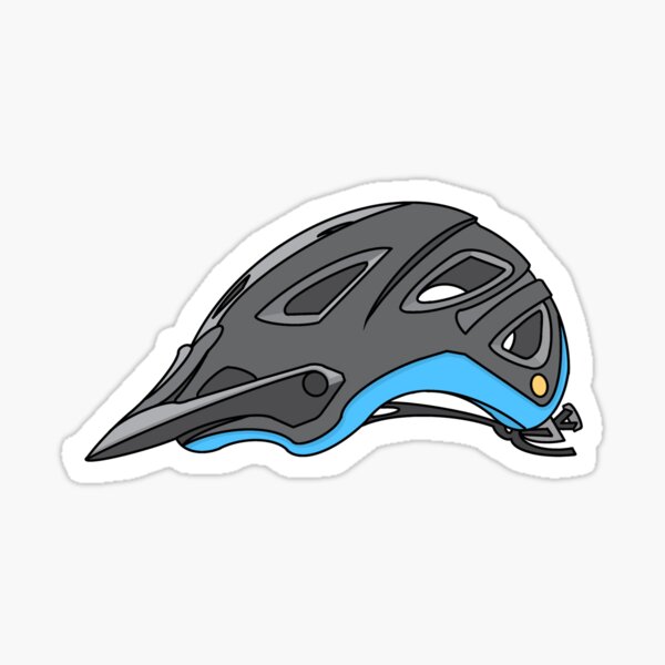"mountain bike helmet" Sticker by Baiana Redbubble