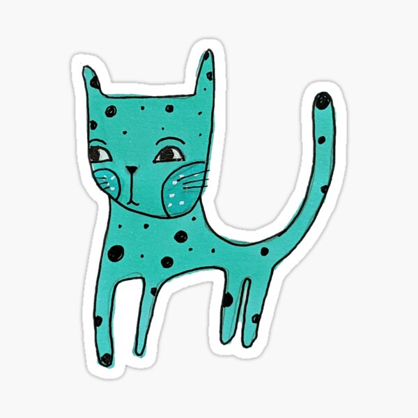 Dotty Cat Sticker