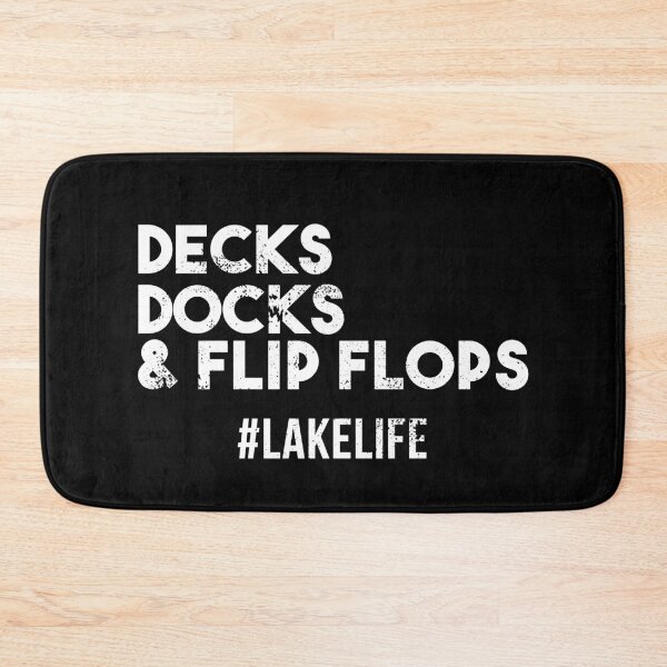 Item preview, Decks Docks & Flip Flops Hashtag Lake Life designed and sold by TeagoShirts.