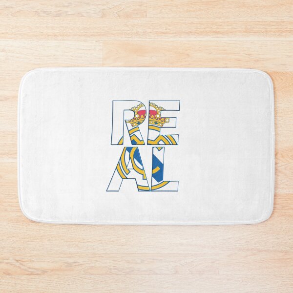 Real Madrid Logo en lettres réelles Tapis de bain