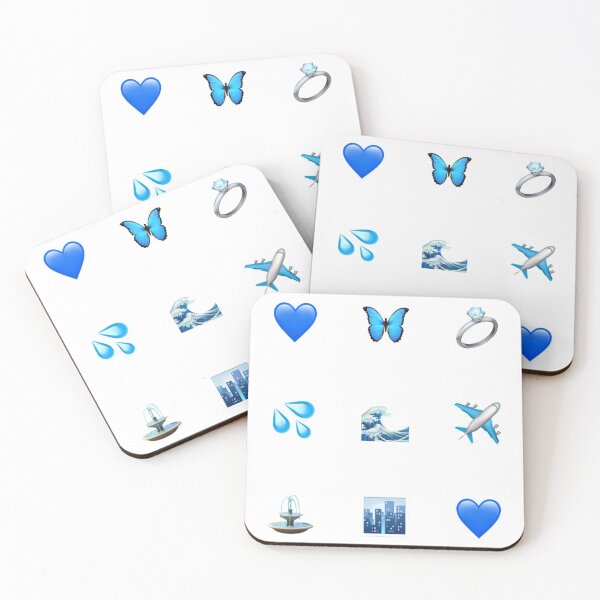 Item preview, Blue emojis designed and sold by erinsdrawings.