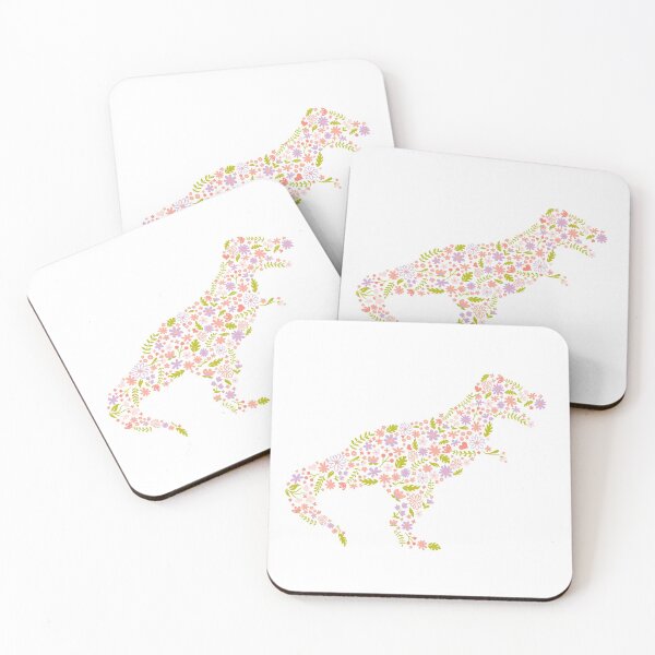Item preview, Dinosaurio floral en rosa + púrpura designed and sold by latheandquill.