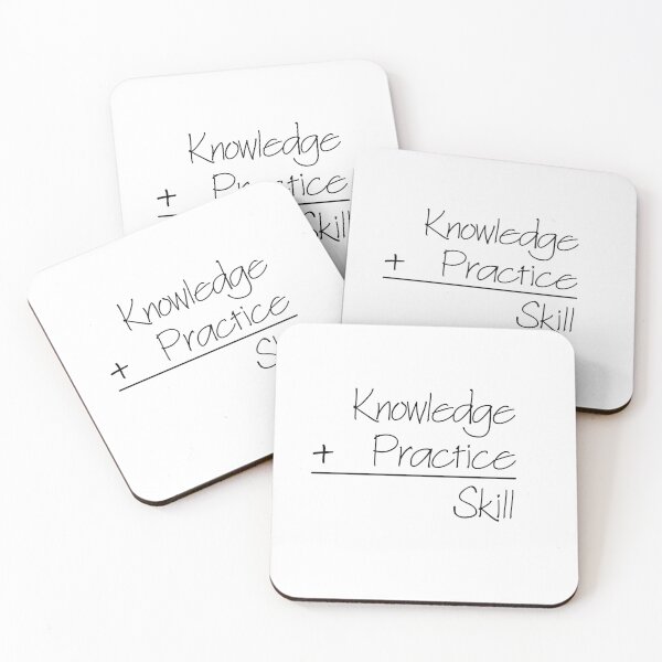 Item preview, Knowledge + Practice = Skill  designed and sold by TheHobbyGirl.