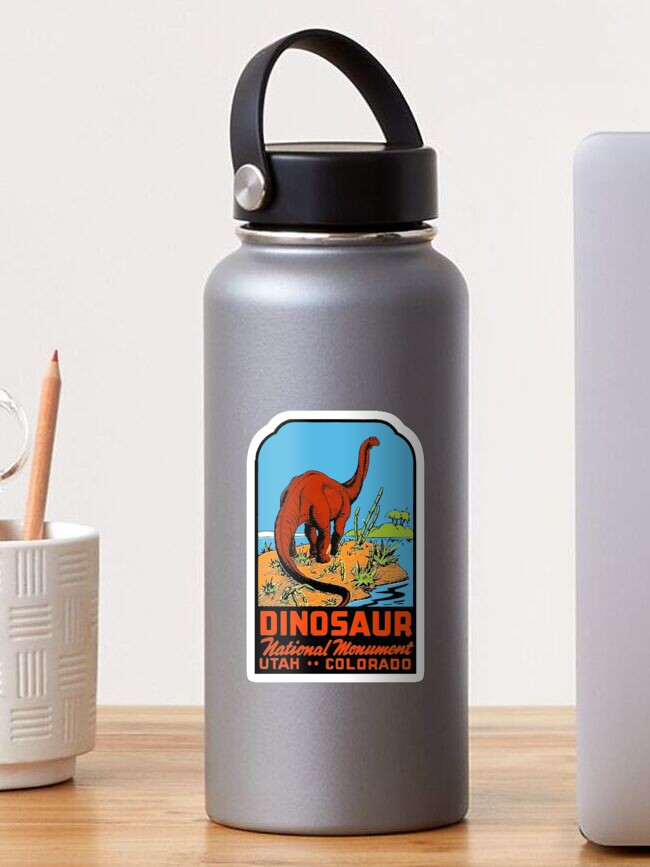 Thumbnail 1 of 3, Sticker, Dinosaur National Monument Utah Colorado Vintage Travel Decal designed and sold by hilda74.