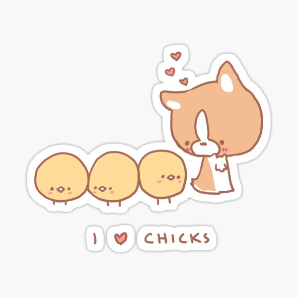 I Heart Chicks Sticker