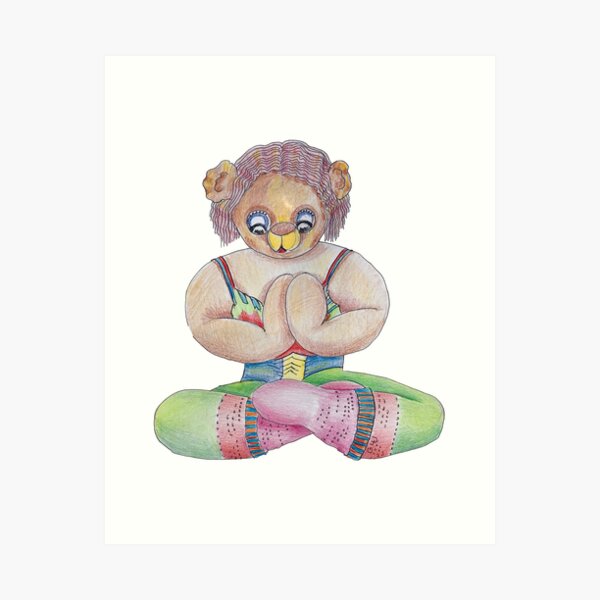 Yoga Bear  Art Print