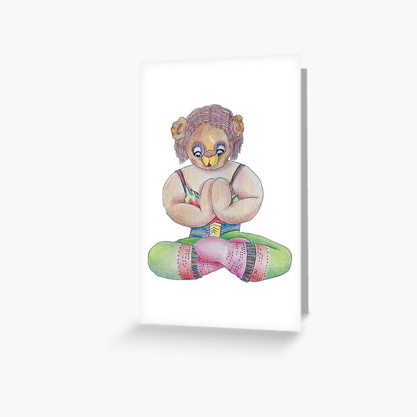 Yoga Bear Greeting Card