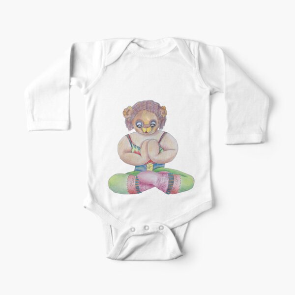 Yoga Bear Long Sleeve Baby One-Piece