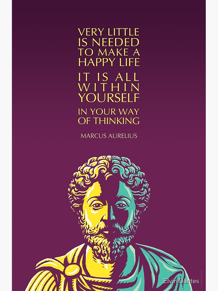 Impression photo « Citation inspirante de Marc Aurèle Une