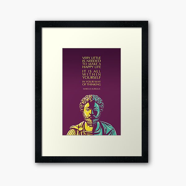 Artikel-Vorschau von Marcus Aurelius Inspirational Quote: Ein glückliches Leben, designt und verkauft von Elvin Dantes.