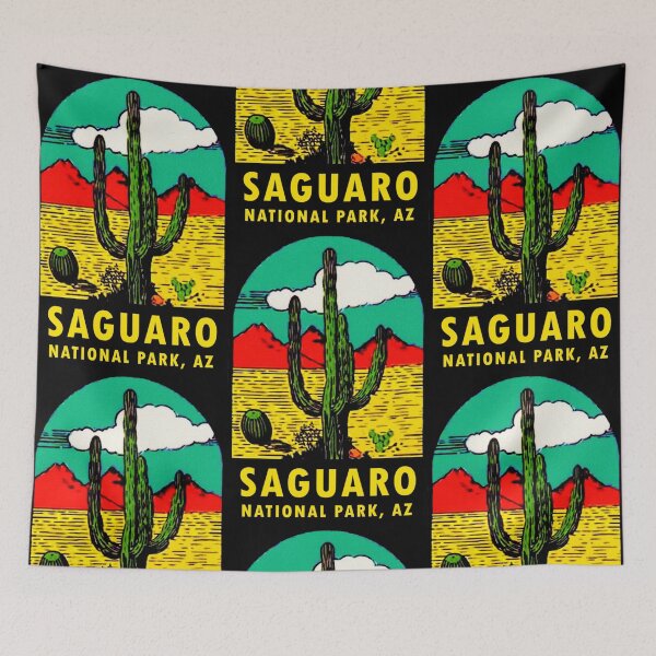 Item preview, Saguaro National Park Arizona Vintage Travel Decal designed and sold by hilda74.