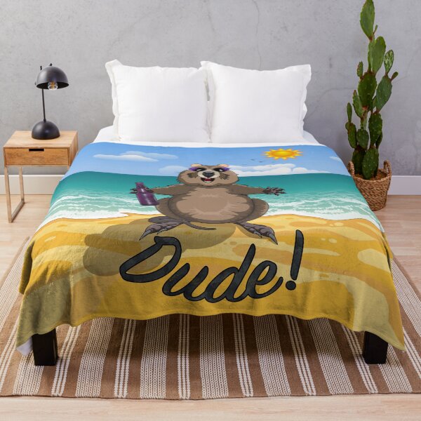 Item preview, Dude! - Rottnest Island Quokka on the Beach by Amanda M Lucas designed and sold by Amanda Lucas.