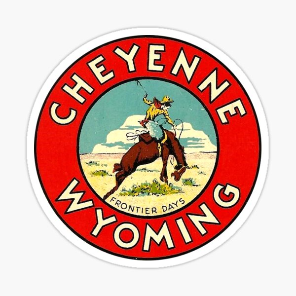 Cheyenne Wyoming Frontier Days Vintage Travel Decal Sticker