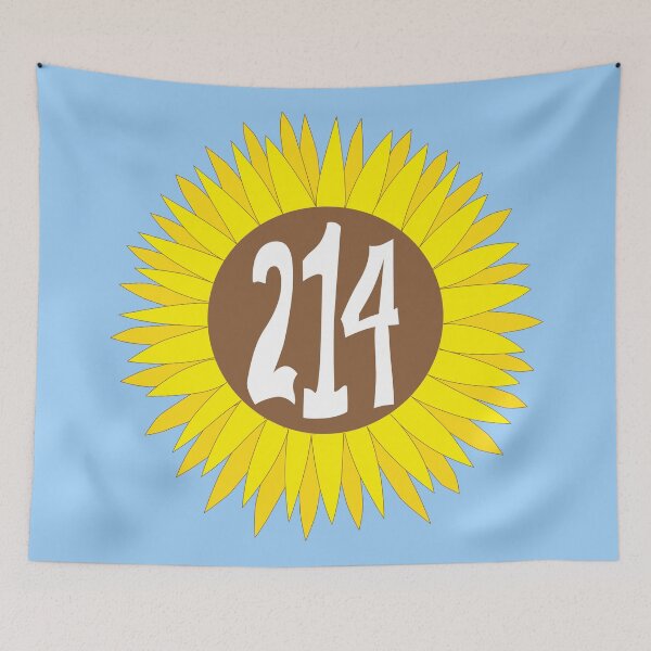 Item preview, Hand Drawn Texas Sunflower 214 Area Code designed and sold by itsrturn.