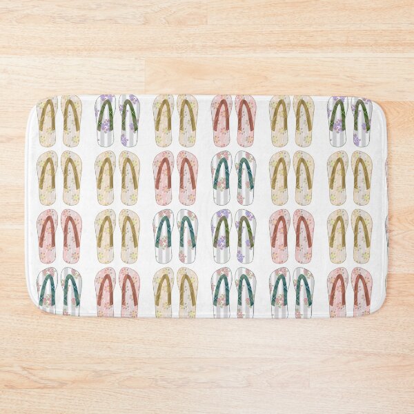 Item preview, Seamless pattern with flip flopson white background designed and sold by fuzzyfox.