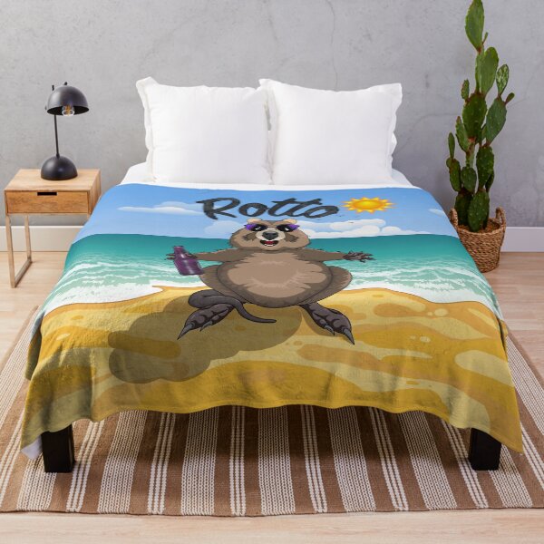 Item preview, Rotto - Rottnest Island Quokka on the Beach [Text Over] by Amanda M Lucas designed and sold by Amanda Lucas.