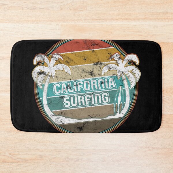 Item preview, California Surfing Surfboard Palm Tree Sunset T-Shirt | Retro Longboard & Windsurfing designed and sold by Cedinho.