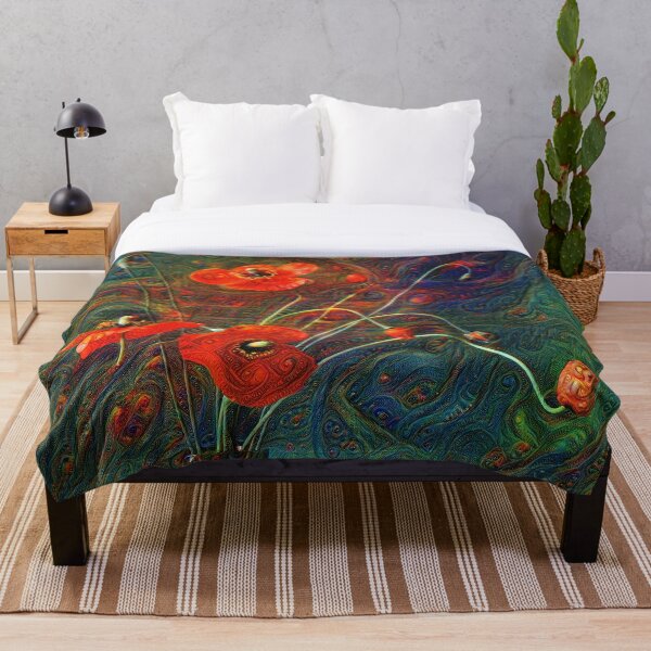 Poppies Throw Blanket