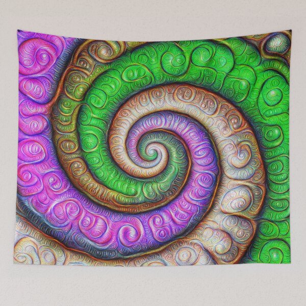 Item preview, Fibonacci spiral #DeepDream #Art designed and sold by blackhalt.