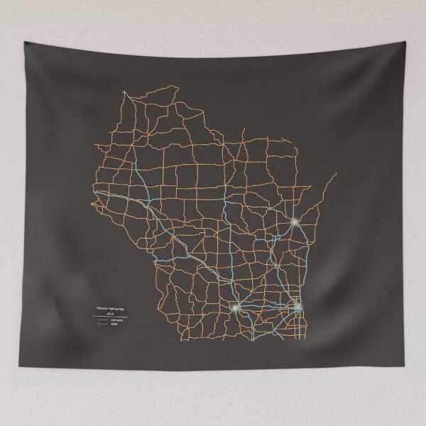 Item preview, Wisconsin Highways designed and sold by FinlayMcNevin.