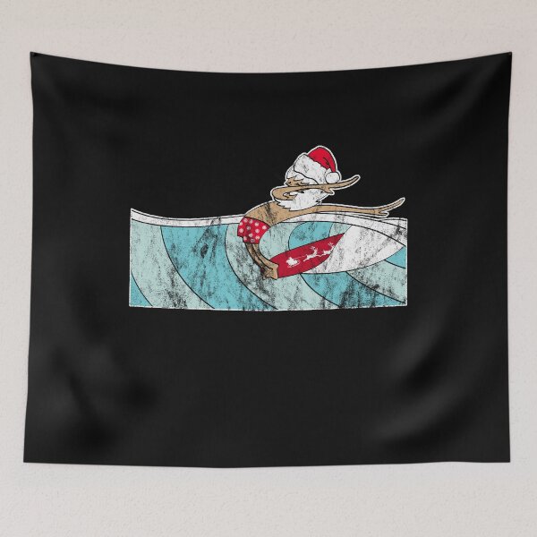Item preview, Surfing And Dabbing Xmas Santa Clause Retro Vintage | Christmas Santa Surfer designed and sold by Cedinho.