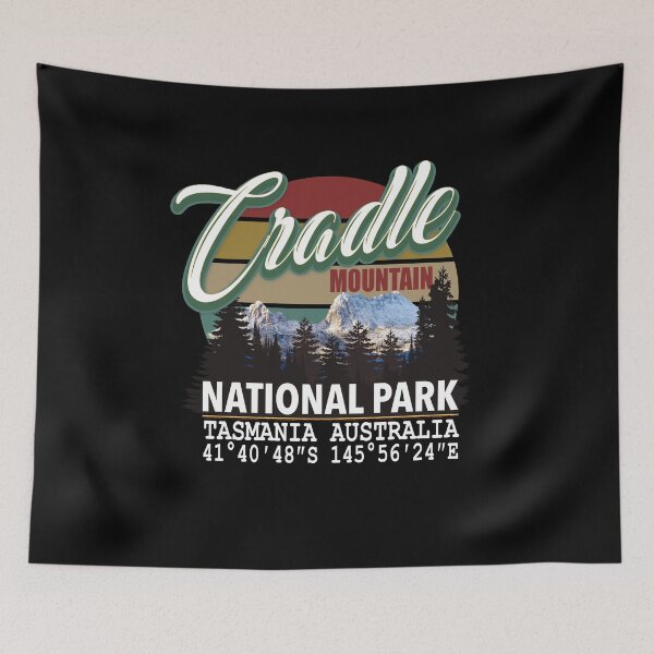 Item preview, Vintage Cradle Mountain National Park with GPS Location Tasmania Australia designed and sold by Bullish-Bear.