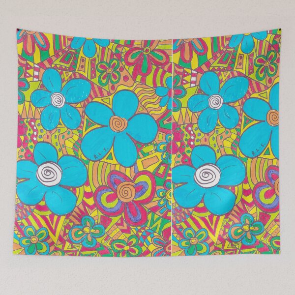 Item preview, Swirling Happiness Flowers designed and sold by ArtistRebeccaLS.