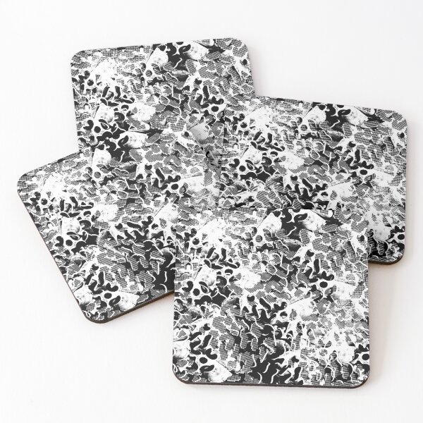 Item preview, Black and White Leoprad Spots. Monochrome Design. Imitation Leather Halftone Dots. designed and sold by Zimniy.