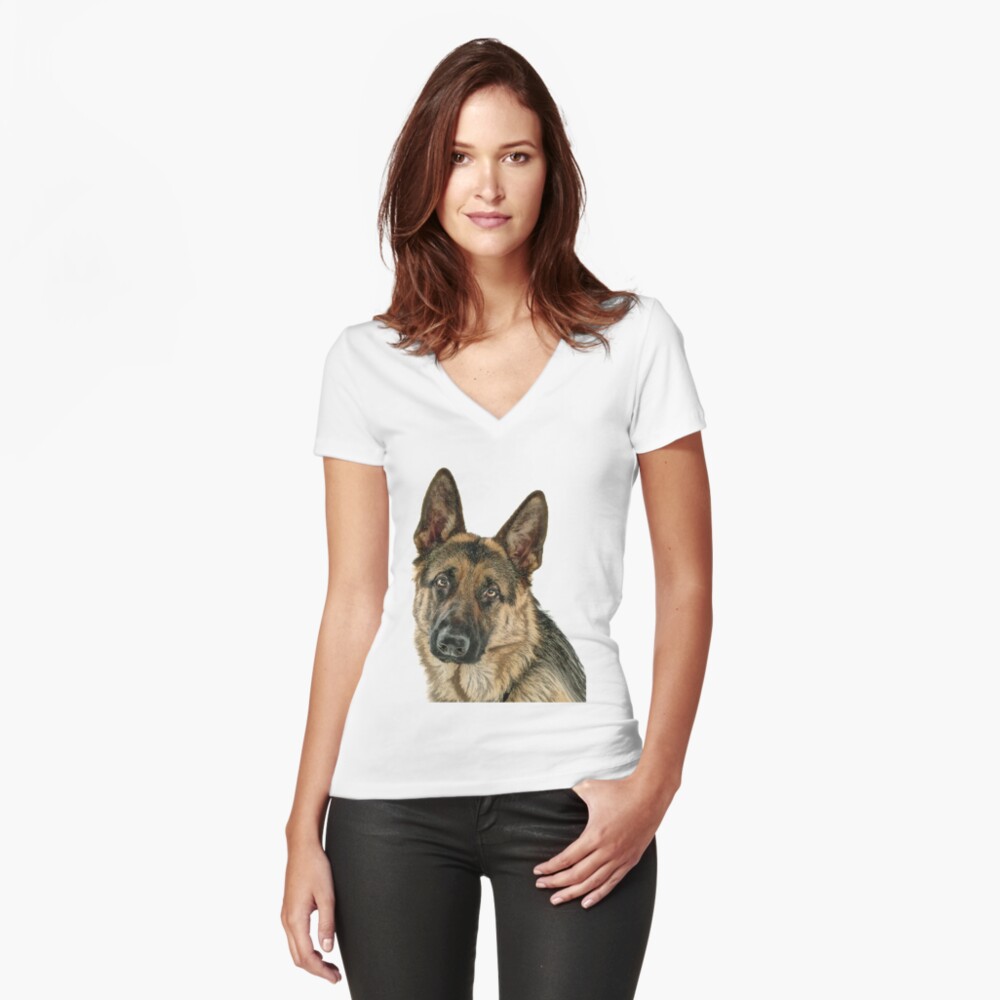 Item preview, Fitted V-Neck T-Shirt designed and sold by bywhacky.