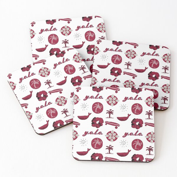 Item preview, Maroon Summer Palm Tree Fun Sticker Pack designed and sold by The-Goods.