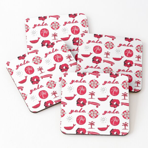 Item preview, Red Summer Palm Tree Fun Sticker Pack designed and sold by The-Goods.
