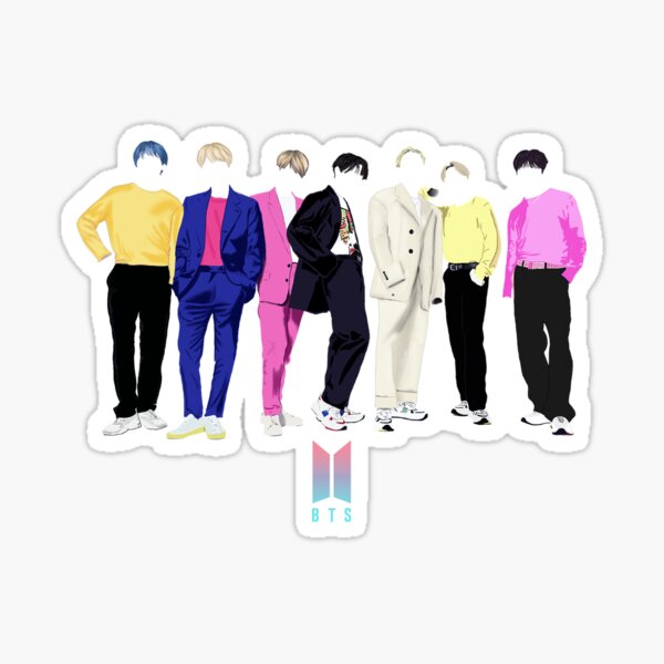 Bts Silhouette Stickers | Redbubble
