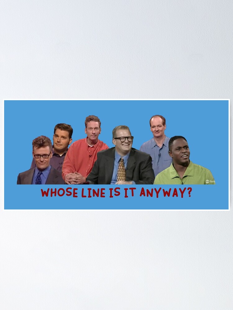 Whose Line Is It Anyway Cast Poster By Kaptainandy Redbubble