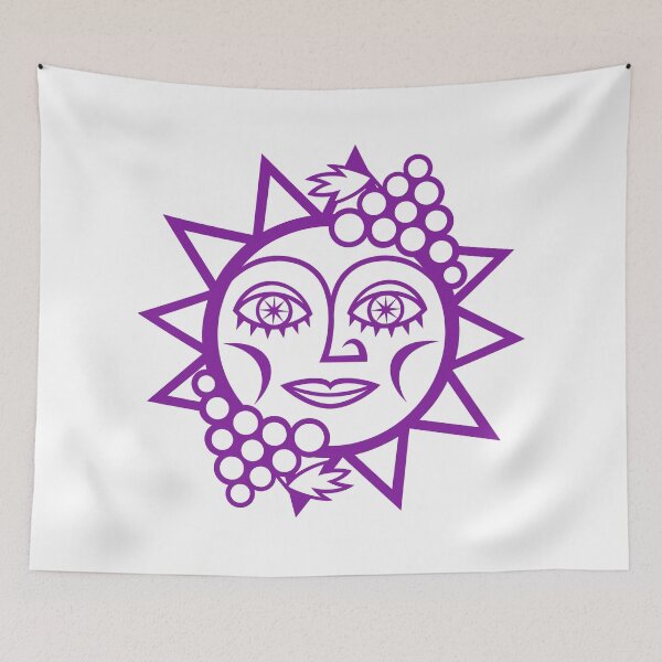 Item preview, Original Sun with Farm Harvest Vineyard Grapes Design for Wine Lovers (purple) designed and sold by wariana.