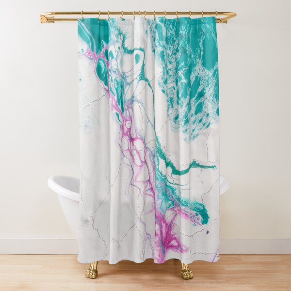 Fluid painting "chasing yesterday" Shower Curtain